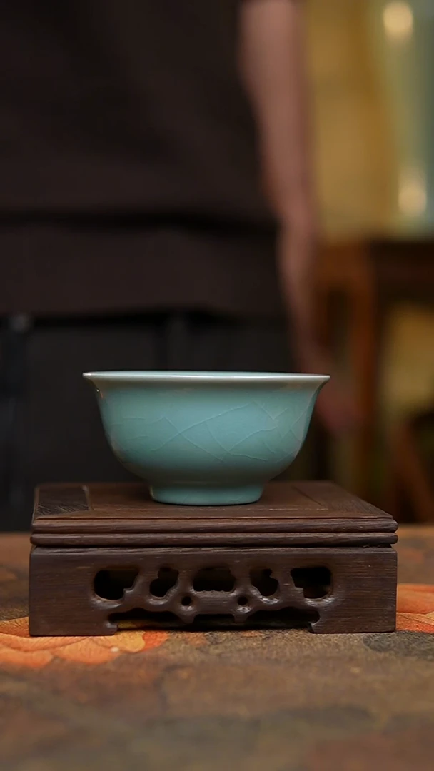 杯仿古天青压手杯一级