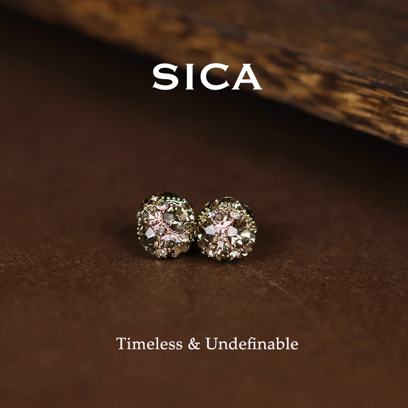 纯铜合成锆石耳饰 磁吸耳夹2025新款爆款饰品礼物EH438【暮色垂帘】