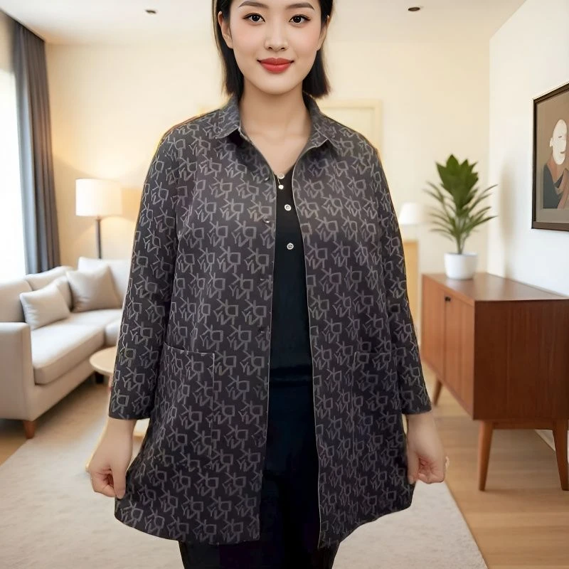 秋季中长款减龄女装风衣外套~