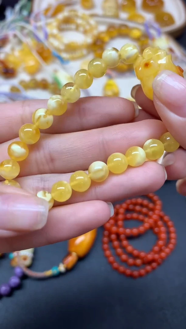 【闪购商品】蜜蜡裸石未镶嵌手串A186|880