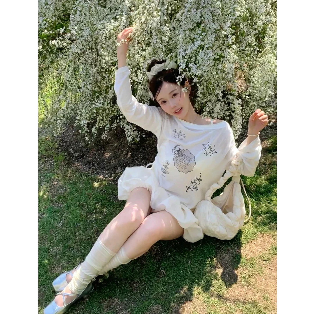 夏季新款公主风穿搭长袖防晒衣罩衫设计感时尚百搭t恤上衣女