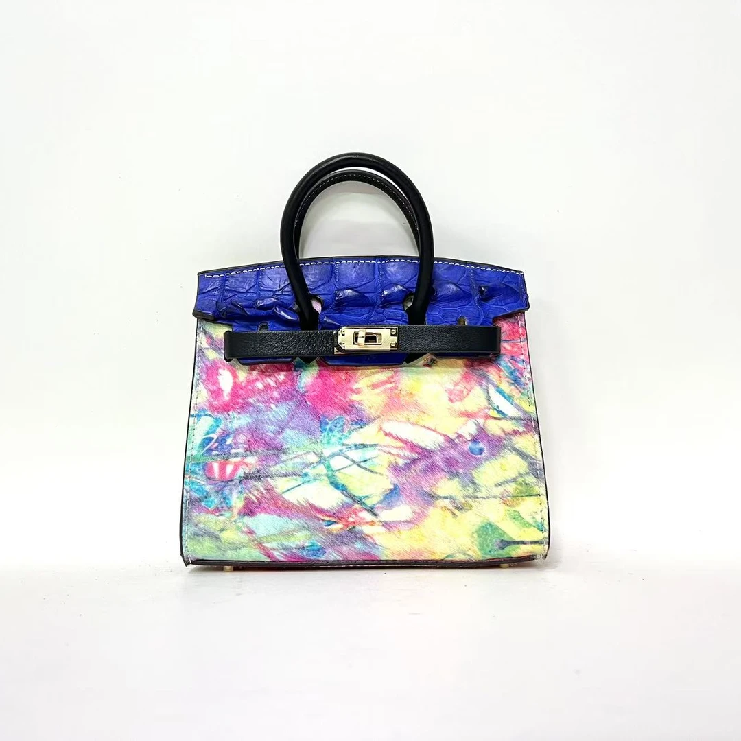 JB【微瑕款】“大金金”【手机包】稀有动物皮进口牛皮手提斜挎（无链条）