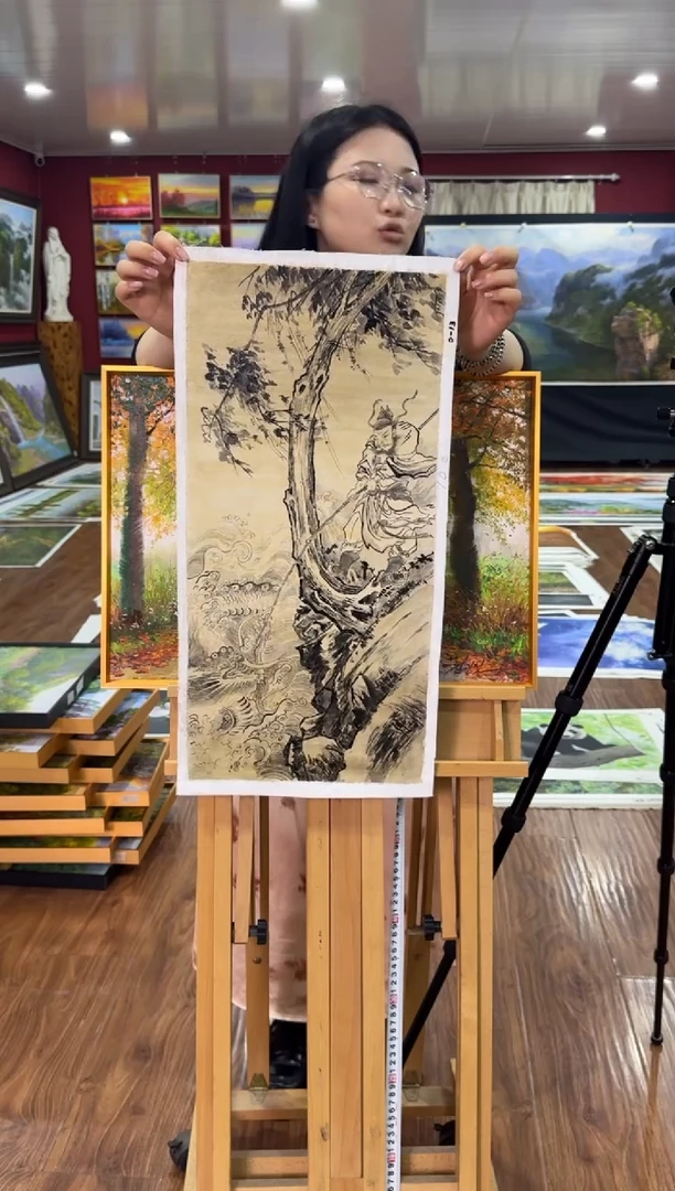 油画【新品含装裱】朝鲜画家原创手绘油画作品