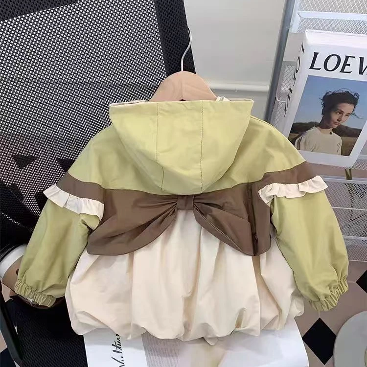 27017女童外套秋装新款儿童上衣洋气小童装韩版连帽外套宝冲锋衣