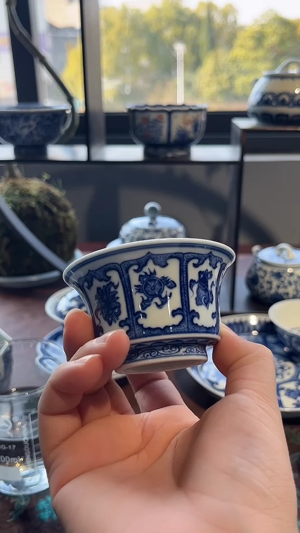 镹曰陶手工手绘柴窑制作内外满工八宝