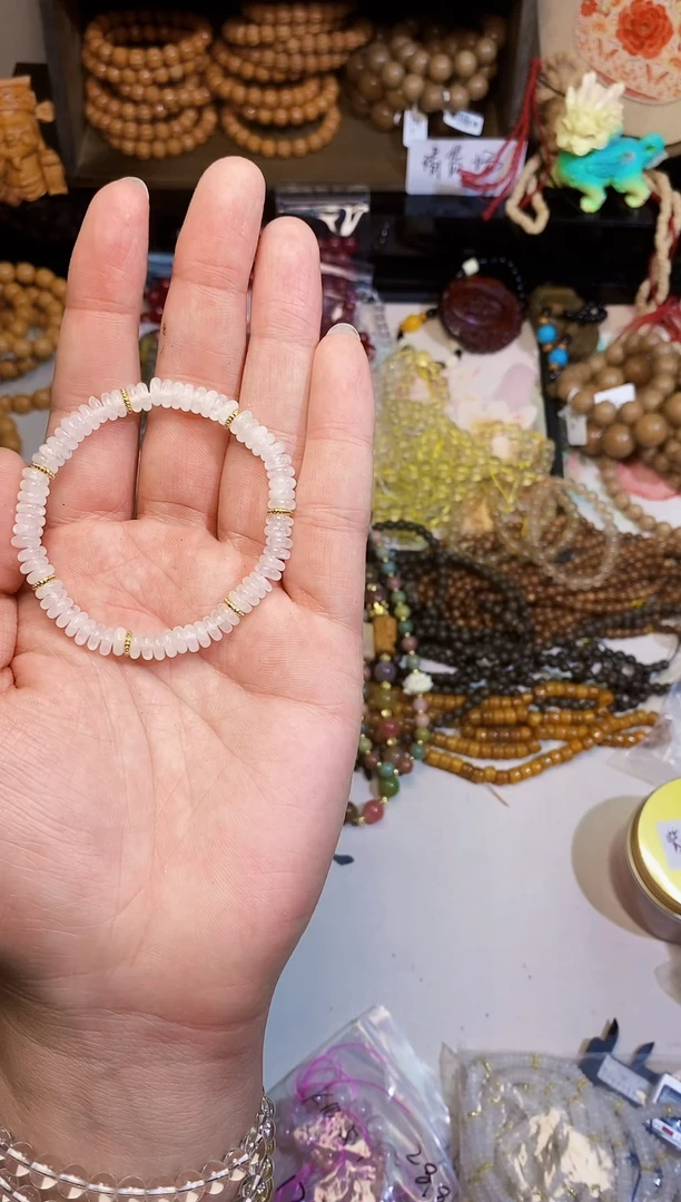 【闪购商品】查罗石手绳合金白晶隔片