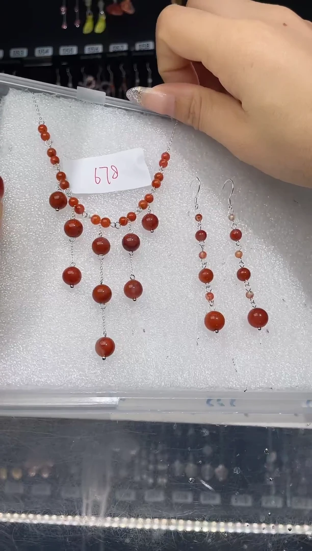 【闪购商品】紫晶耳饰银S925镶嵌银钩银链678