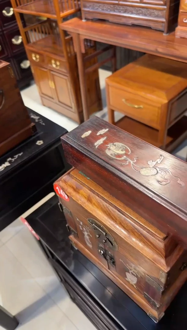 【闪购商品】木木艺邵氏紫檀蝙蝠香盒58...888888