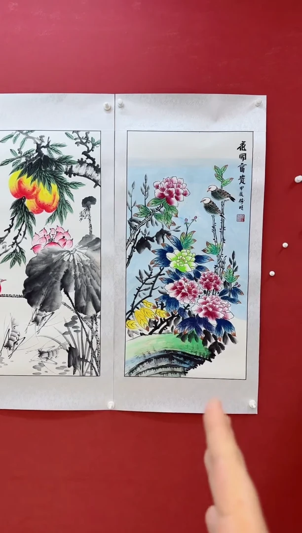 国画王树明 国画花鸟系列书画九绝