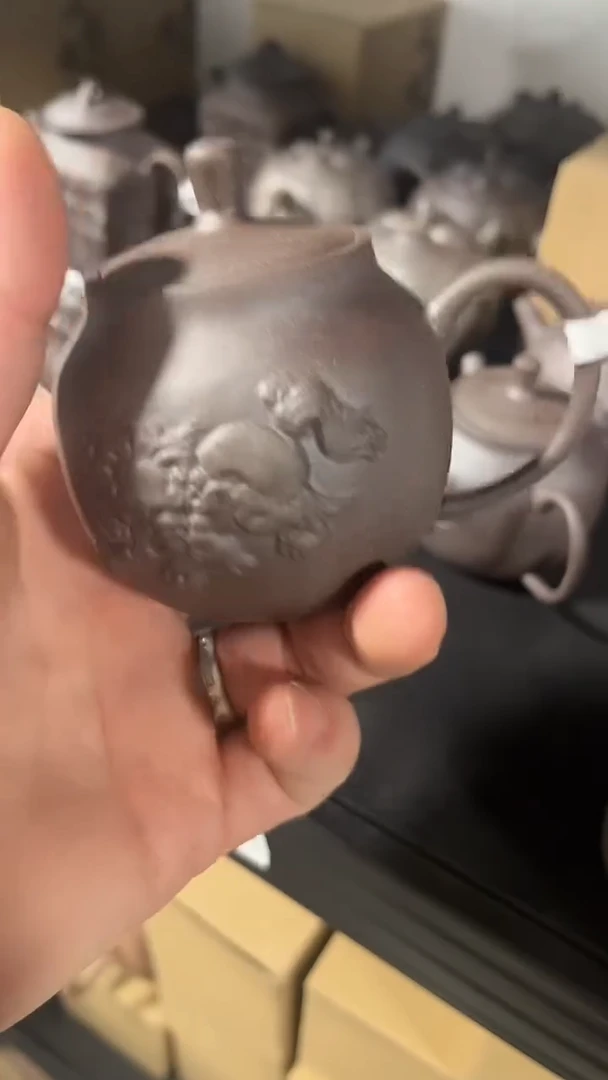 【闪购商品】E06磨砂感老岩泥茶壶