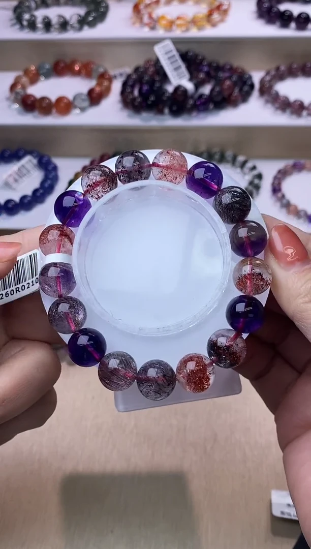 【闪购商品】水晶手链未镶嵌黑加仑超七12m+