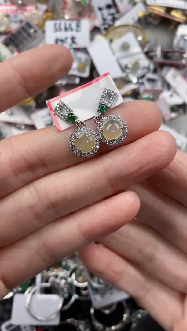 银S925镶嵌戒指翡翠11                7