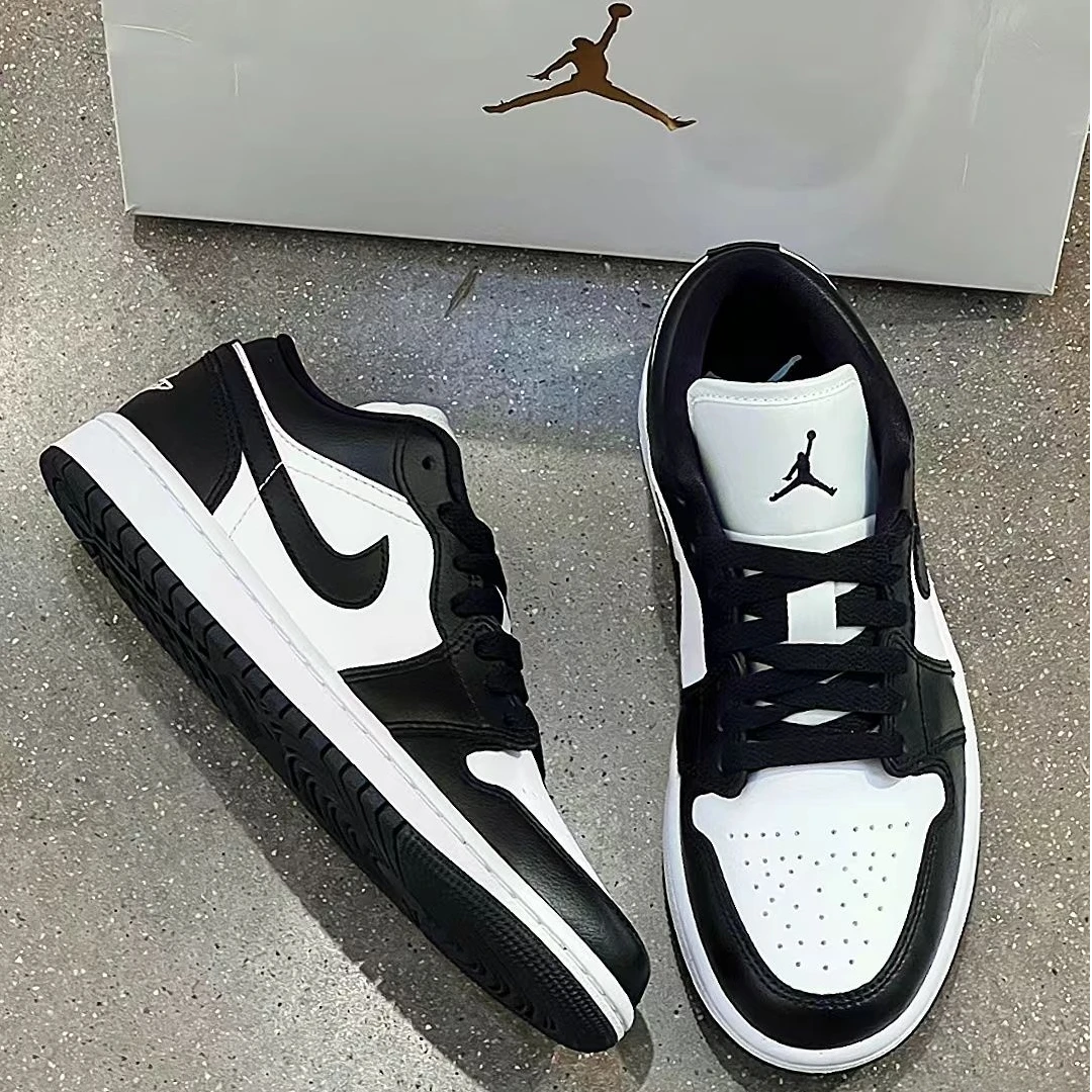 Air jordan 1 low黑白熊猫男女款舒适运动鞋复古休闲板鞋官方正品