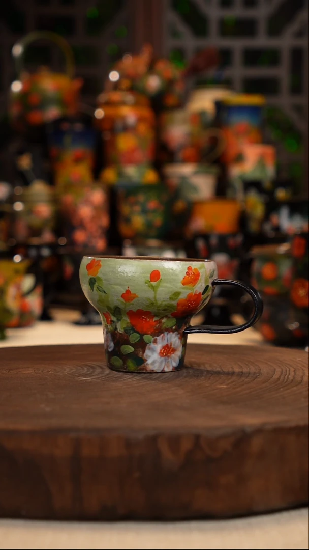 油画   釉下彩    杯子