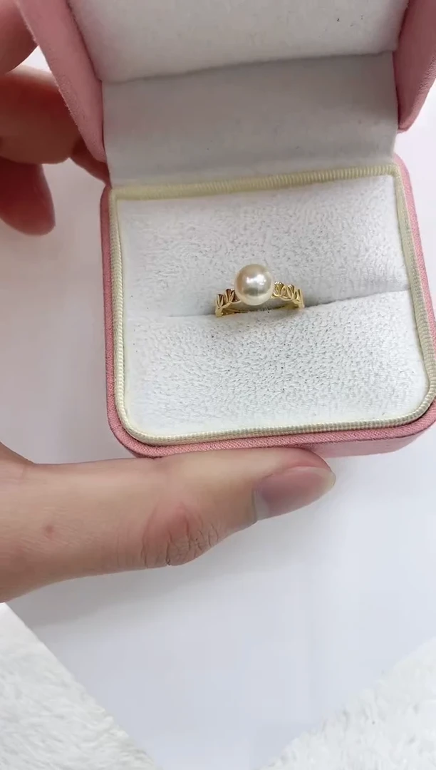 【闪购商品】海水珍珠戒指银S925镶嵌海水珍珠戒指