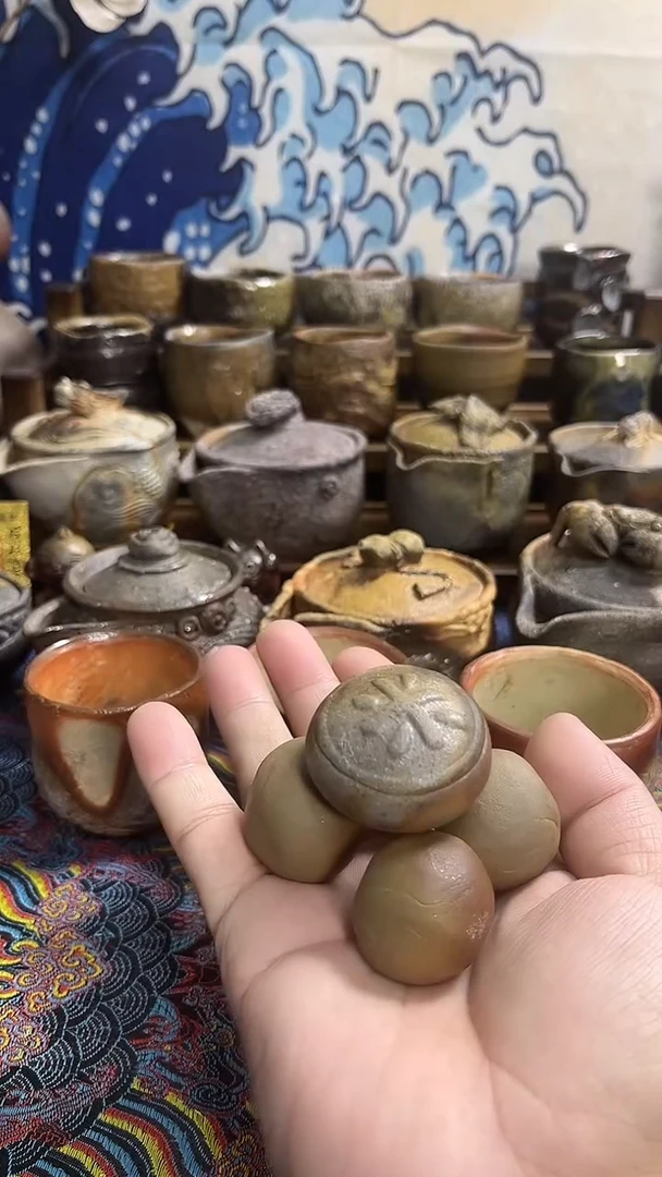 5颗备前石日式备前烧茶具茶周边
