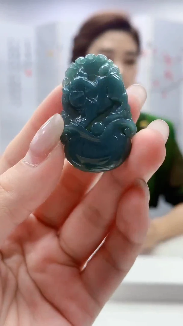 翡翠未镶嵌颈饰4829lr-jj挂件55