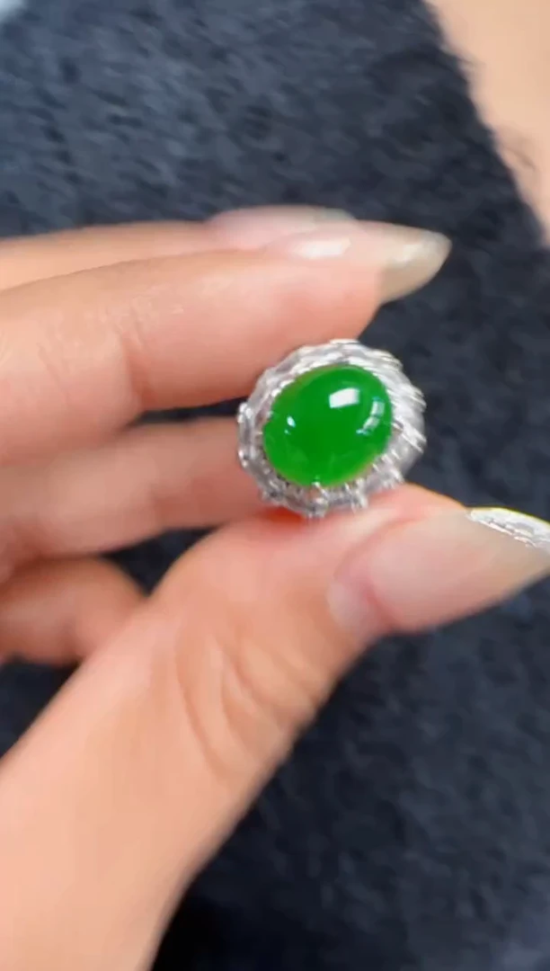 未镶嵌定制翡翠翡翠戒指6