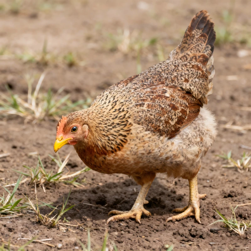 林间散养绿壳蛋芦丁鸡宠物鸡麻色羽毛批发