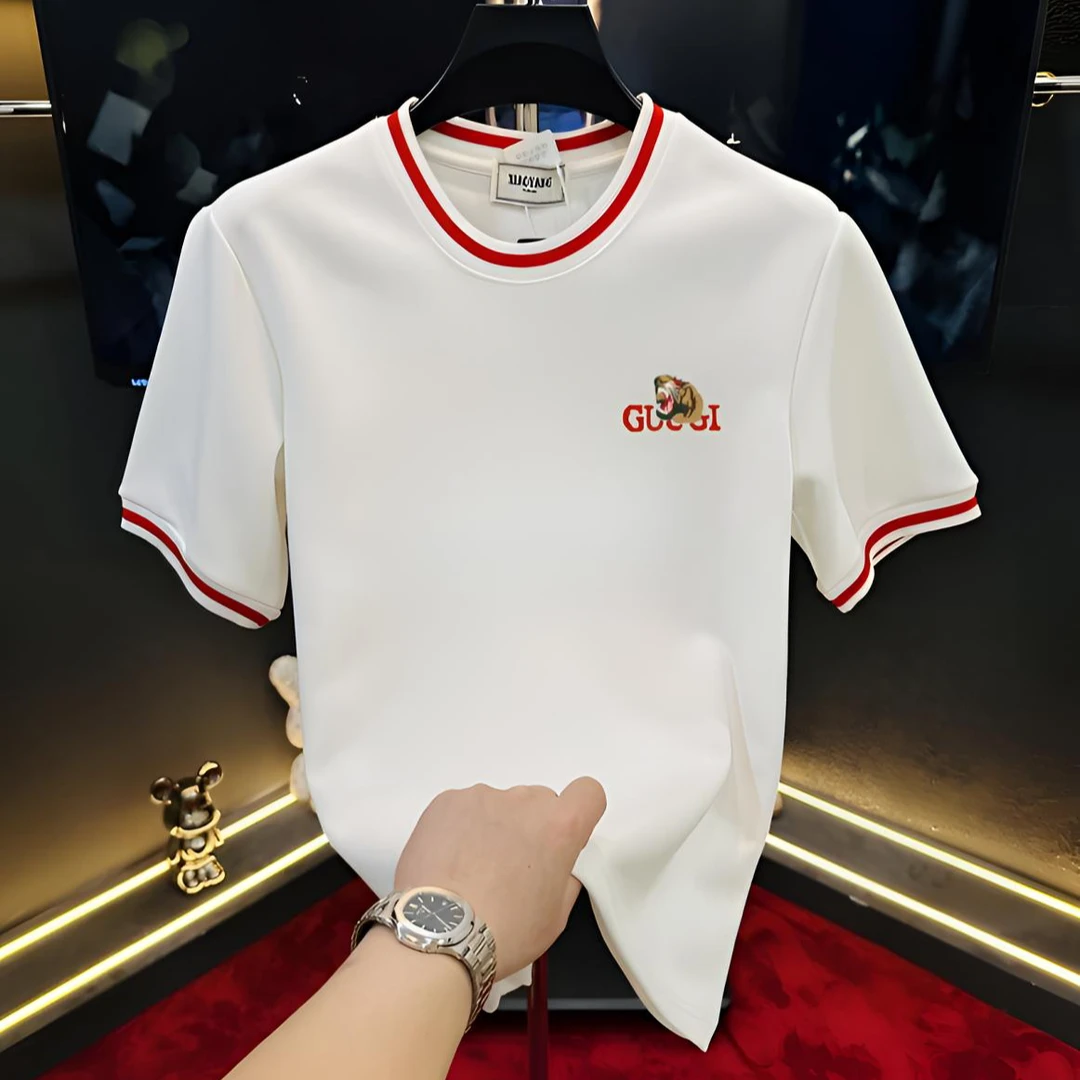 XIAOYANG冬季网红爆款加厚重工刺绣时尚潮流短袖轻奢高定