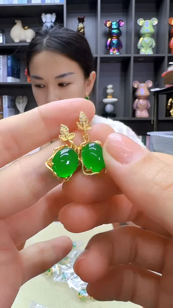 翡翠14K金镶嵌颈饰丹丹diy劲饰
