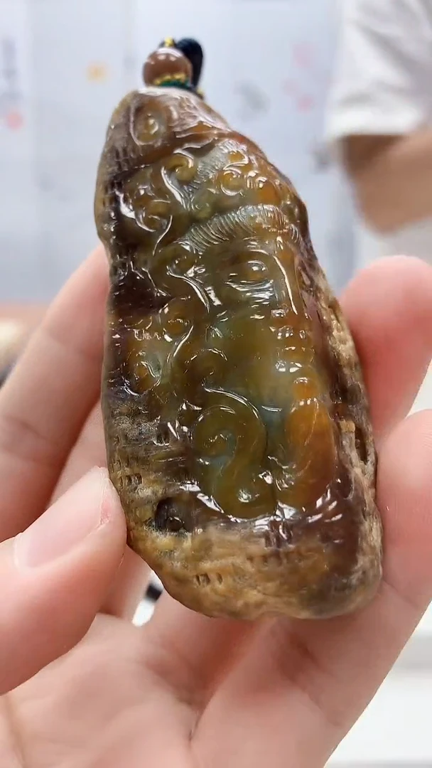 定制翡翠未镶嵌5028bb-毛货挂件125