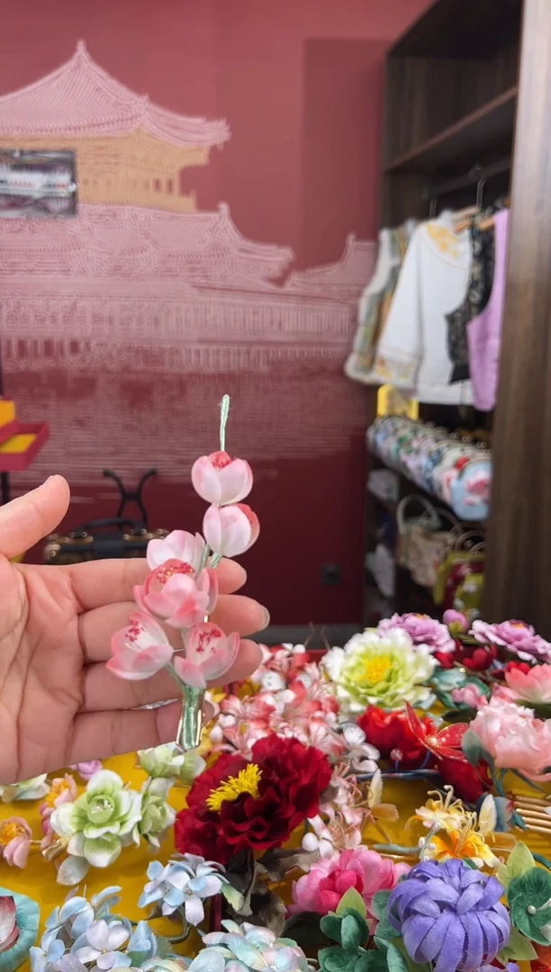 【闪购商品】刺绣非遗绒花（发饰）