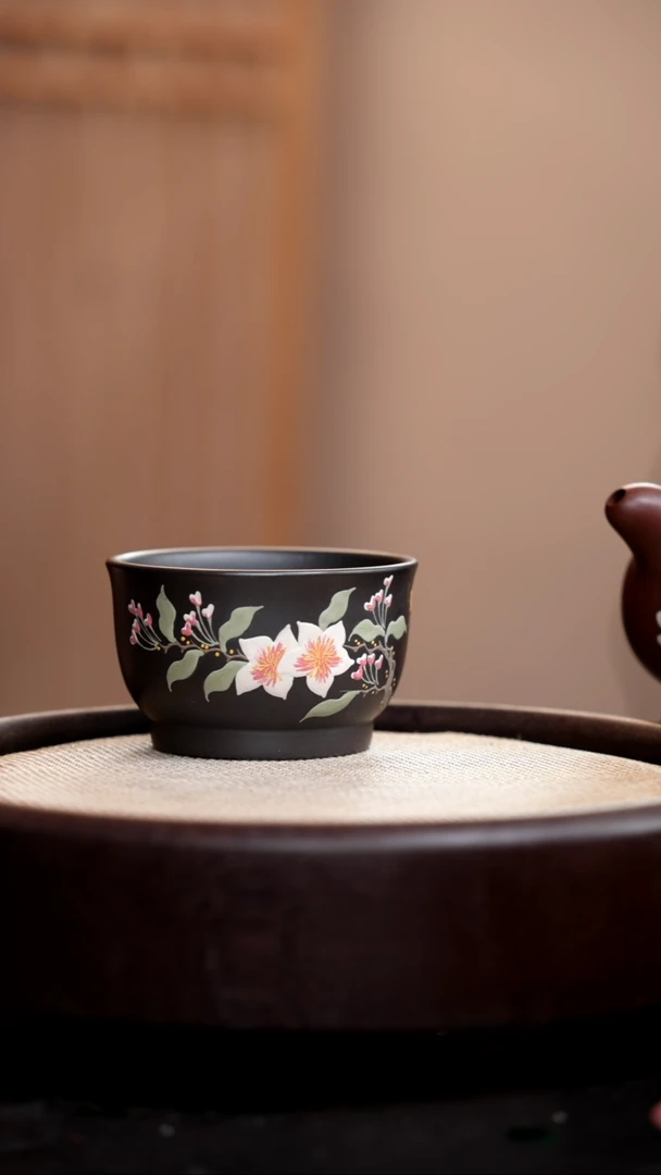 【闪购商品】紫砂茶壶石黄大缸杯蝶恋花