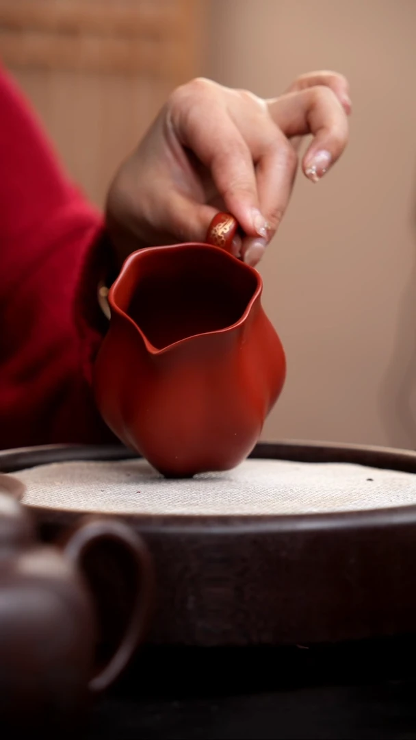 【闪购商品】紫砂茶壶朱泥钱袋公道杯