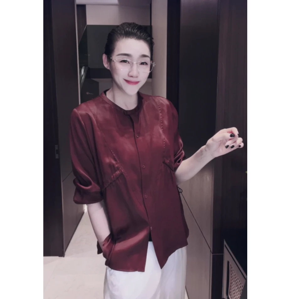 28姆米红云纱 桑蚕丝 香云纱 上衣  CS0706