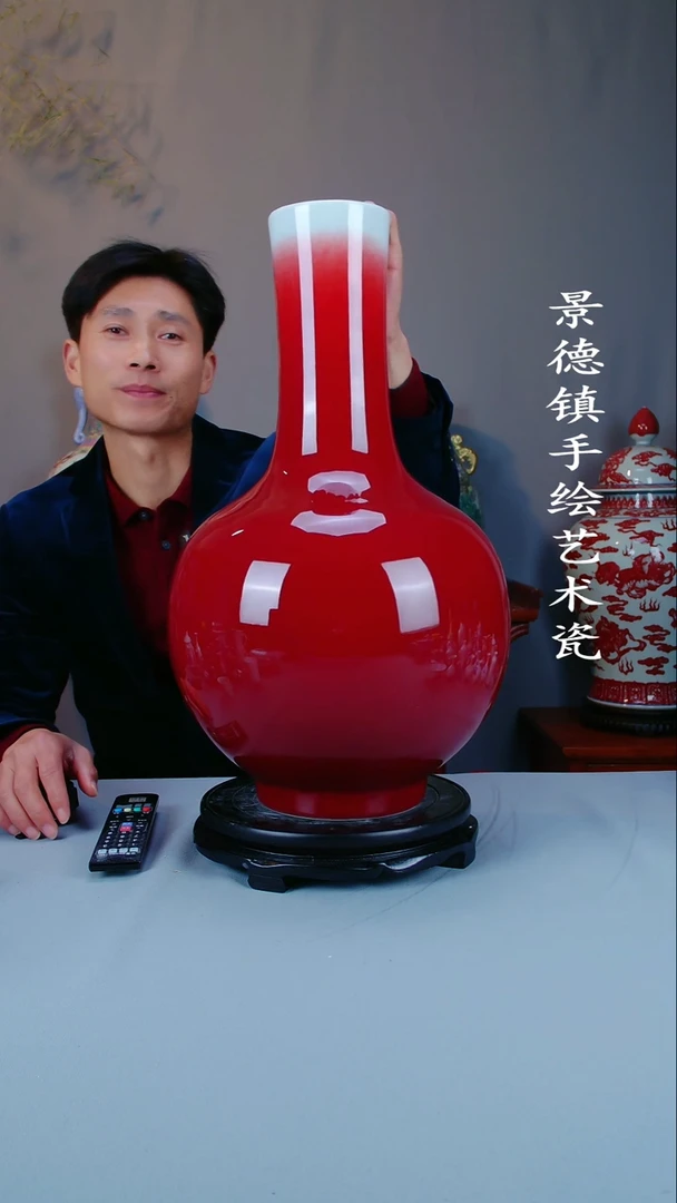 摆件陶瓷景德镇手工手绘陶瓷摆件40