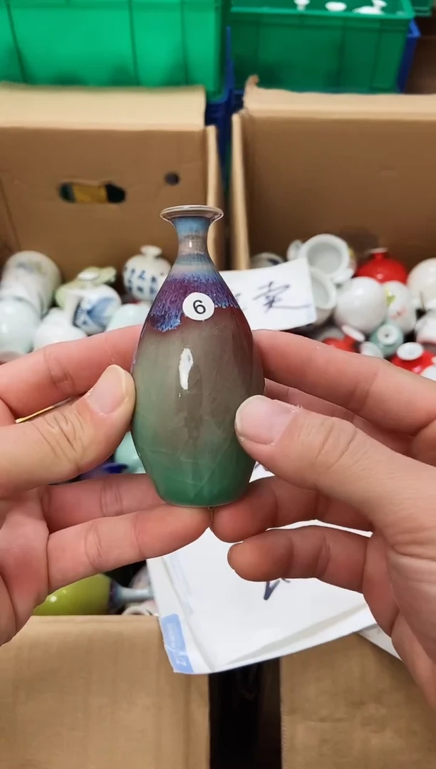摆件12.20晚微瑕小花瓶摆件（介意慎拍）吸烟6