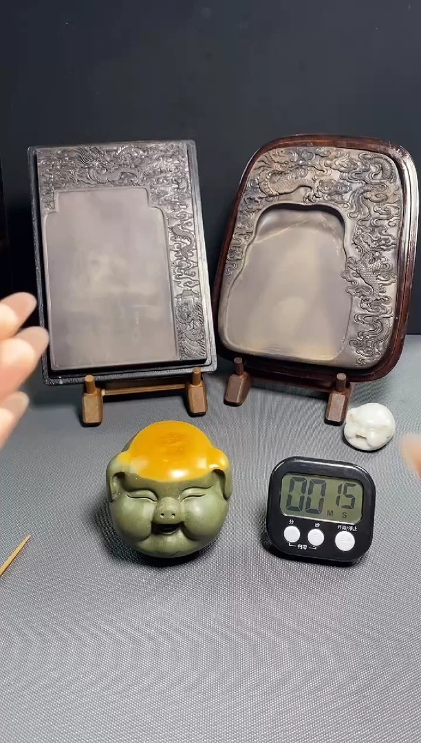 L荣宝斋精品文房  绿端小猪