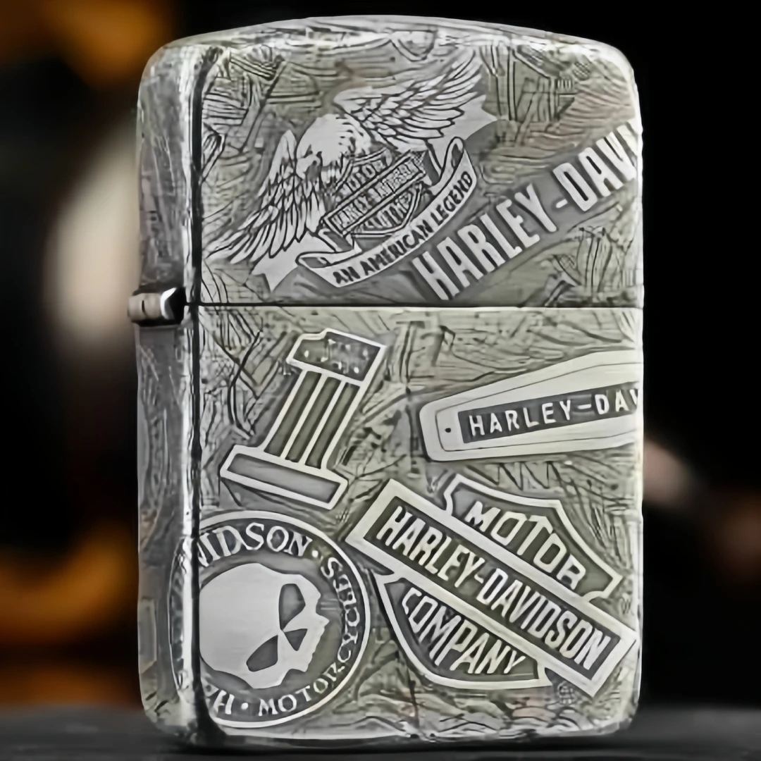 【ZIPPO】Zippo 打火机1941哈雷十一章熏银煤油防风男士礼物DYJ1