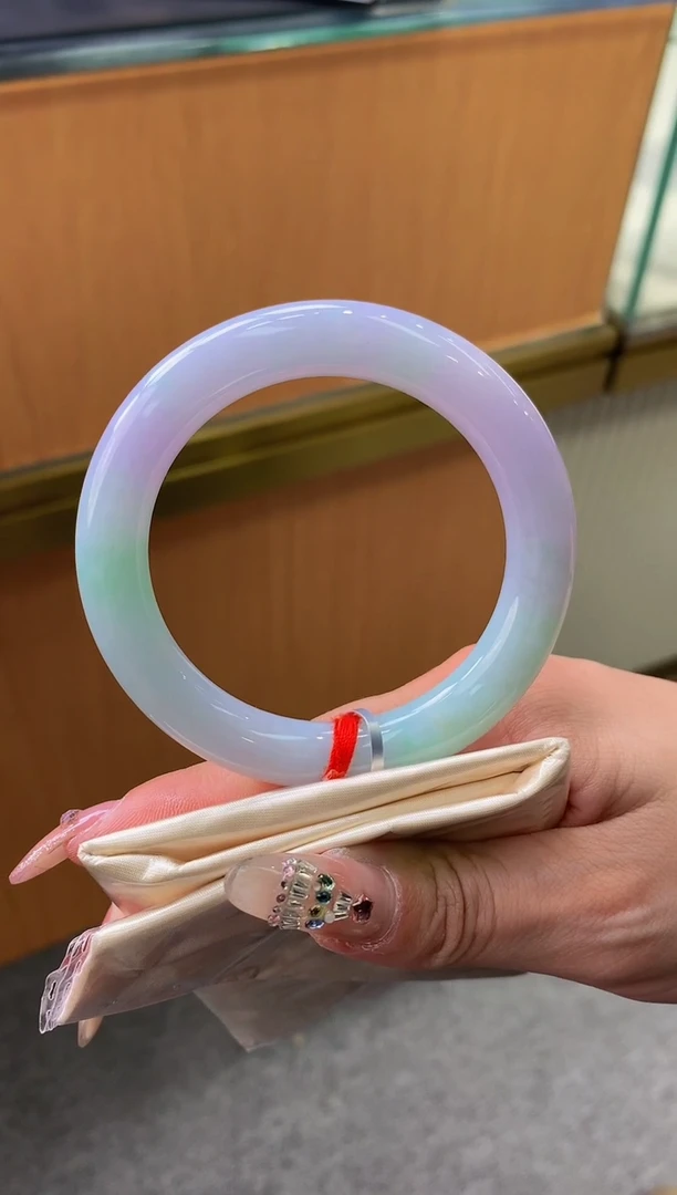 未镶嵌手镯翡翠-F68-圆条55.3