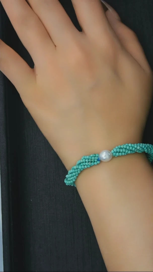 【闪购商品】绿松石手链银S925镶嵌发货一件