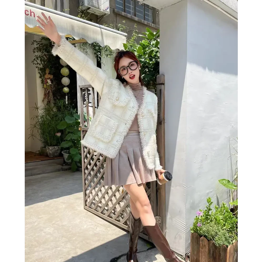 【王哥精选】新款气质时尚轻奢女装小香风外套-1045