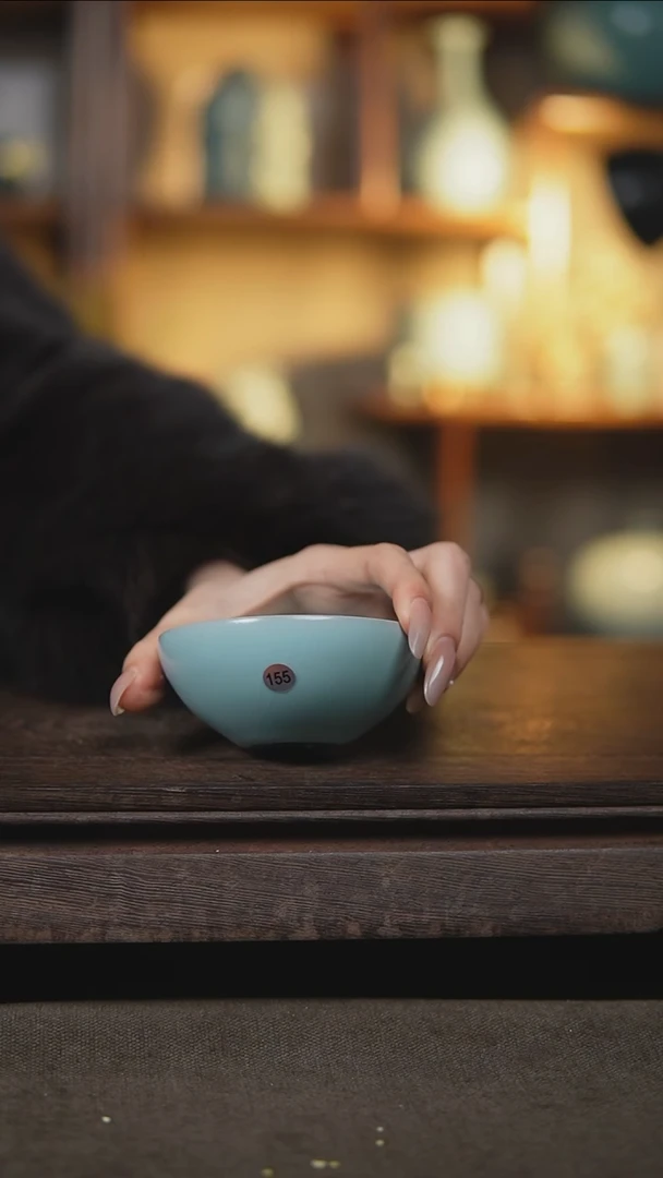 【闪购商品】杯仿古宋臻釉鸡心杯瑕155