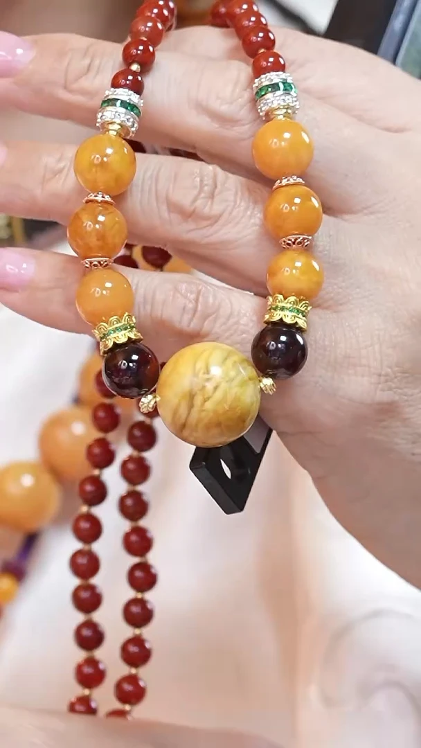 蜜蜡颈饰未镶嵌7230天然蜜蜡珠宝奇石云端妖孽全部保真