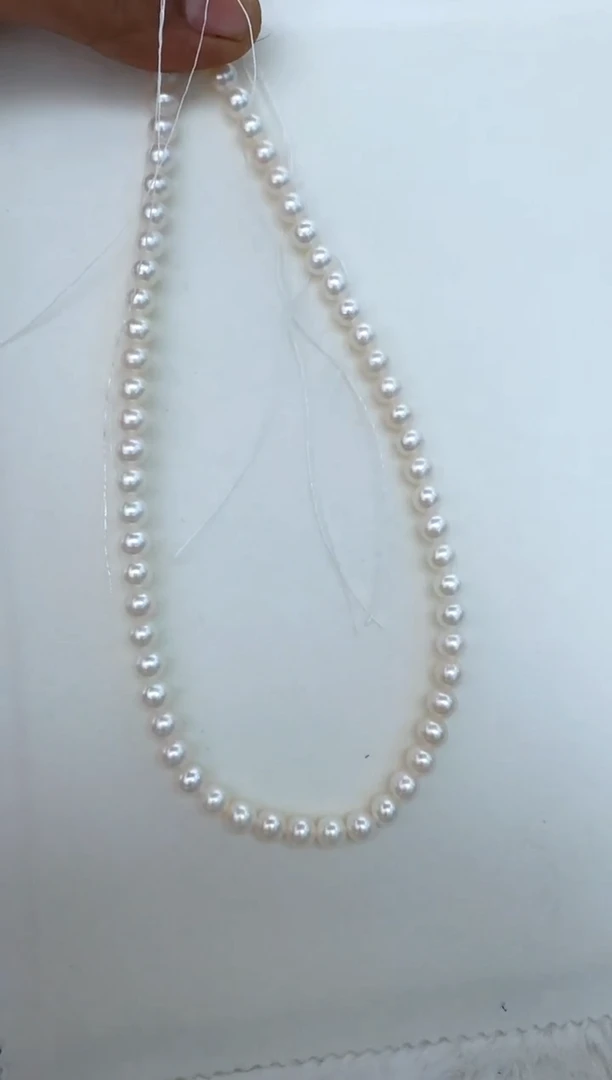 【闪购商品】淡水珍珠颈饰银S925镶嵌无核项链7