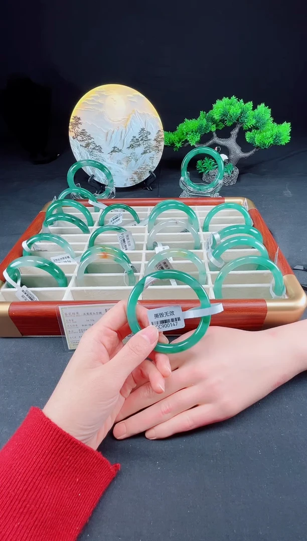 未镶嵌手镯石英质玉（非洲翠）真品上等纯天然非洲翠玉手镯石英质玉