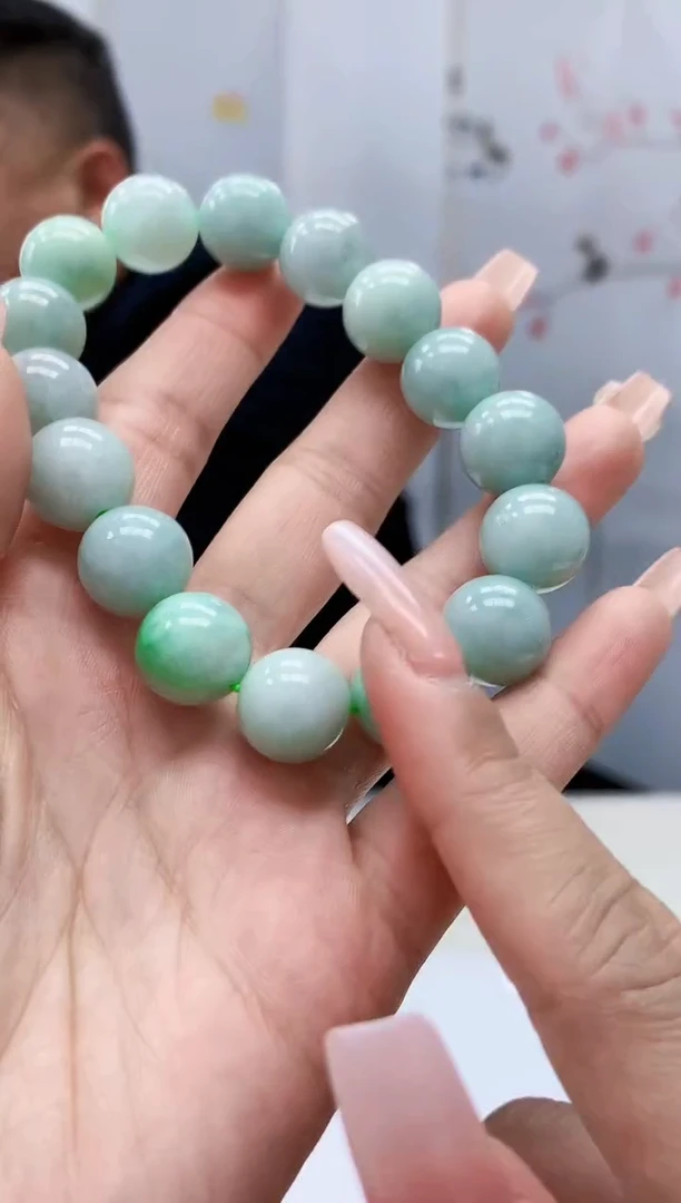 【闪购商品】定制翡翠未镶嵌4969lr-毛货手串69