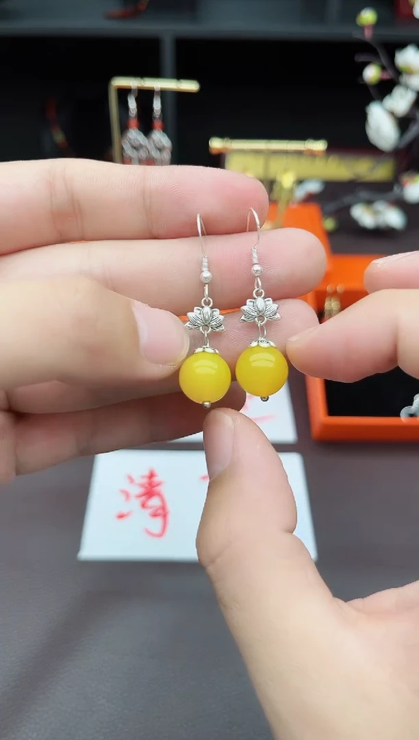 玛瑙/玉髓耳饰银S925镶嵌315000