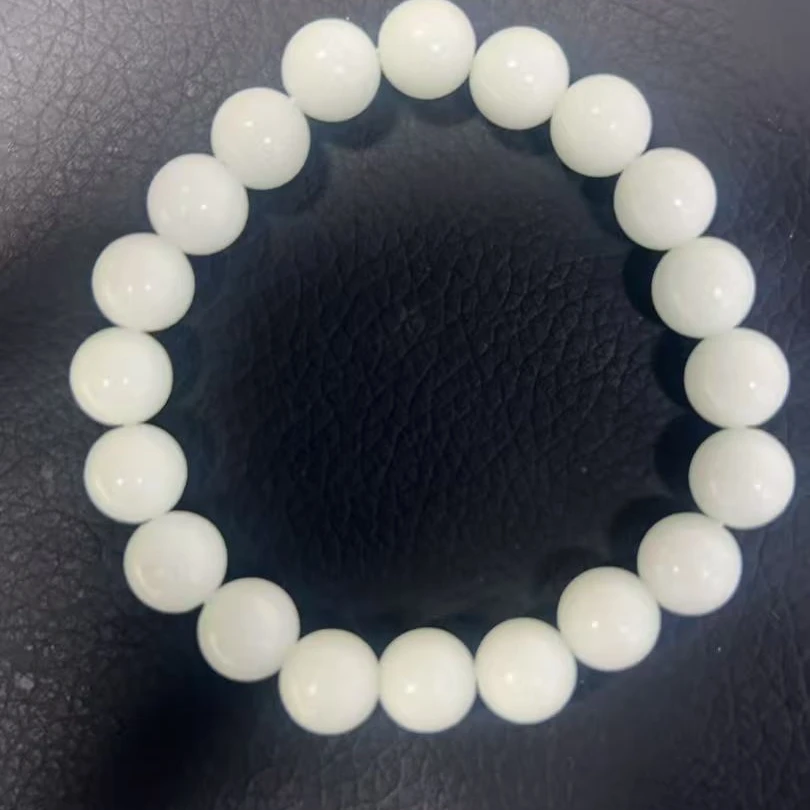 d667和田玉白玉手串10m