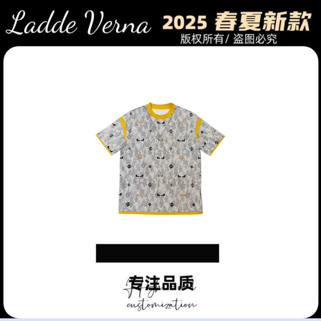 Ladde Verna【阿媚专属-XU393】25夏季时尚潮流休闲纯棉圆领T恤短袖