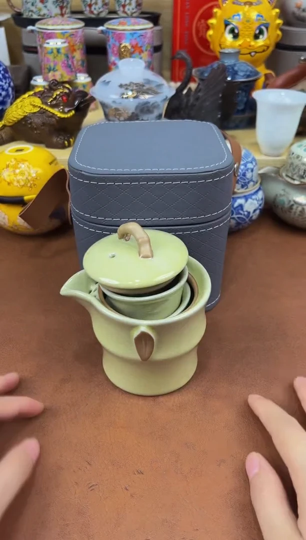 陶瓷茶具摆件旅行套组