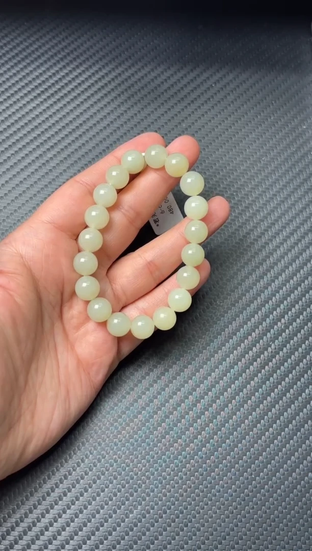 未镶嵌手串和田玉若羌安徽矿微色差卡10Mm