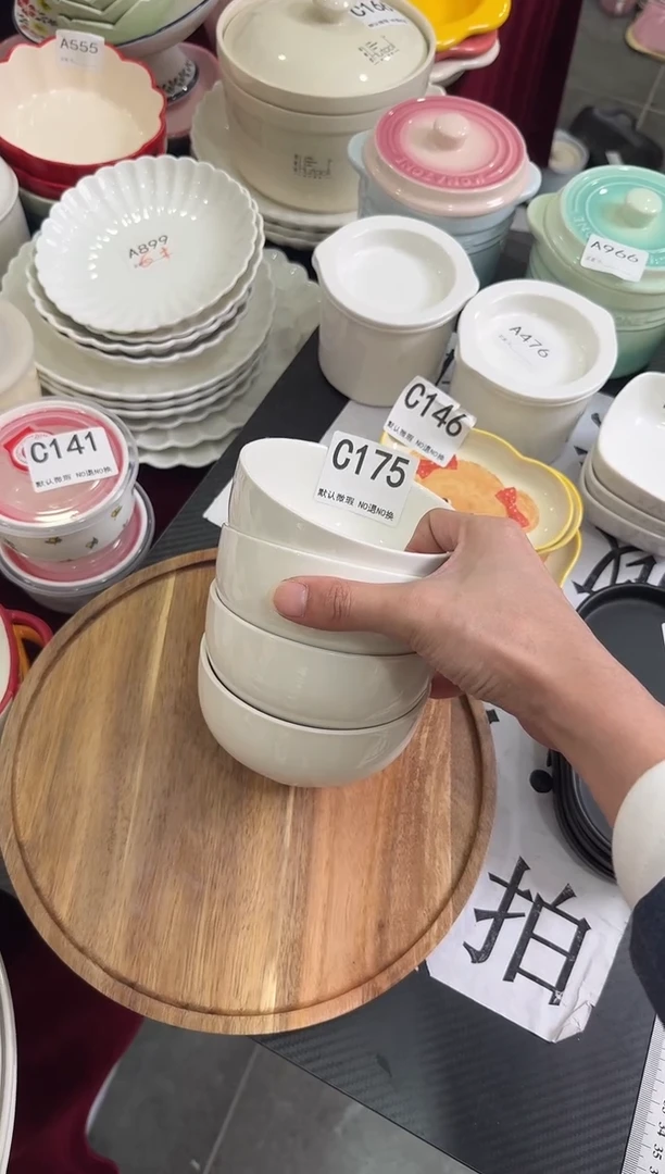 摆件陶C175-4个   库存微瑕陶瓷餐具