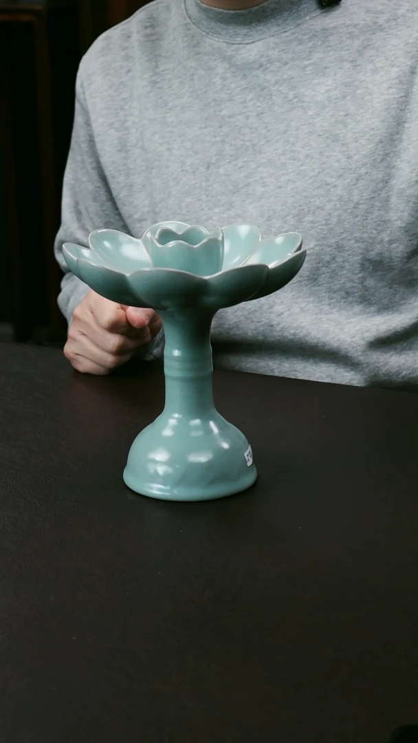【闪购商品】其他汝官窑精品莲花烛台38