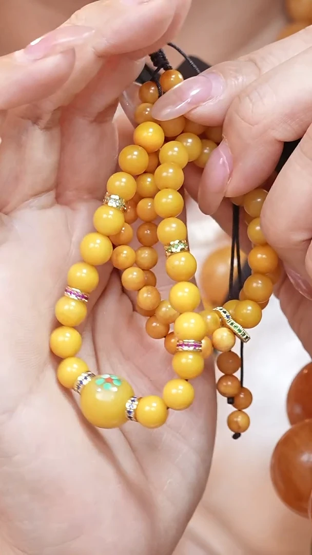 蜜蜡颈饰未镶嵌6395天然蜜蜡珠宝奇石云端妖孽全部保真